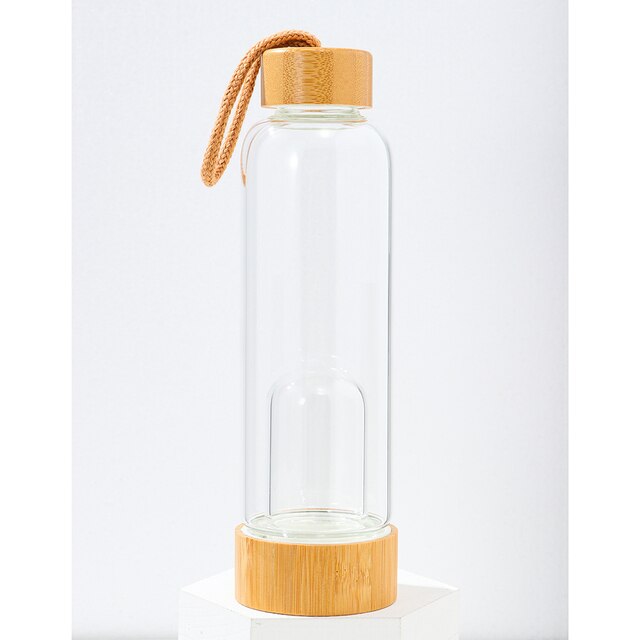 Natural Crystal Glass Water Bottle