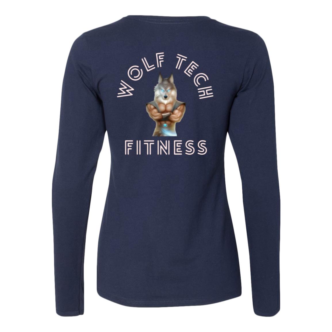 Wolf Tech Fitness Ladies’ Essential Dri-Power Long Sleeve Tee Back Logo (64LTTX)