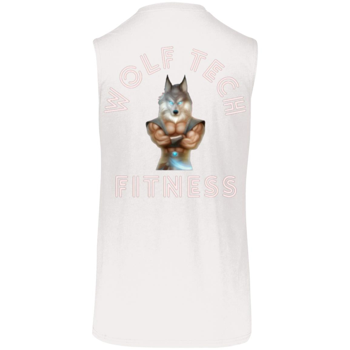 Wolf Tech Fitness Men's Essential Dri-Power Sleeveless Tee Back Logo (64MTTM)