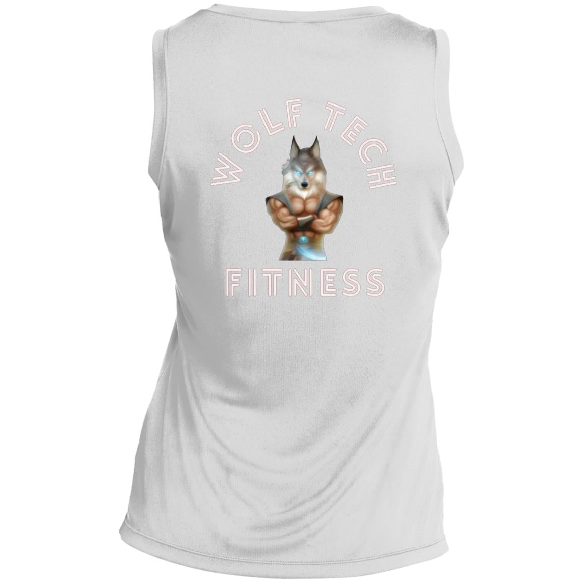 Wolf Tech Fitness Ladies' Sleeveless V-Neck Performance Tee Back Logo (LST352)