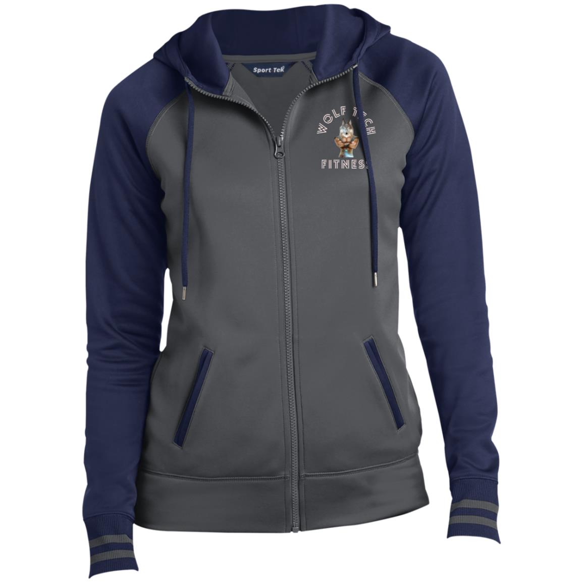 Wolf Tech Fitness Ladies' Sport-Wick® Full-Zip Hooded Jacket (LST236)