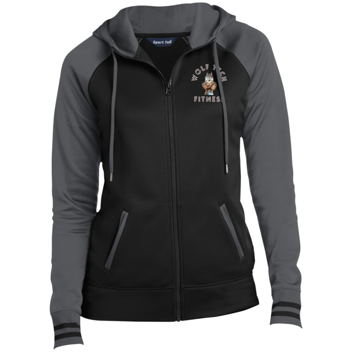 Wolf Tech Fitness Ladies' Sport-Wick® Full-Zip Hooded Jacket (LST236)