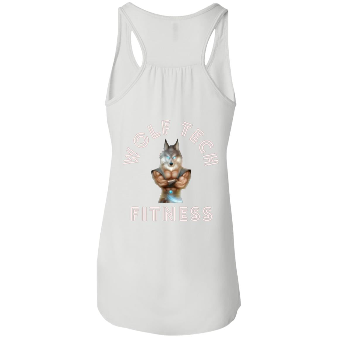 Wolf Tech Fitness Ladies' Flowy Racerback Tank Back Logo (B8800)