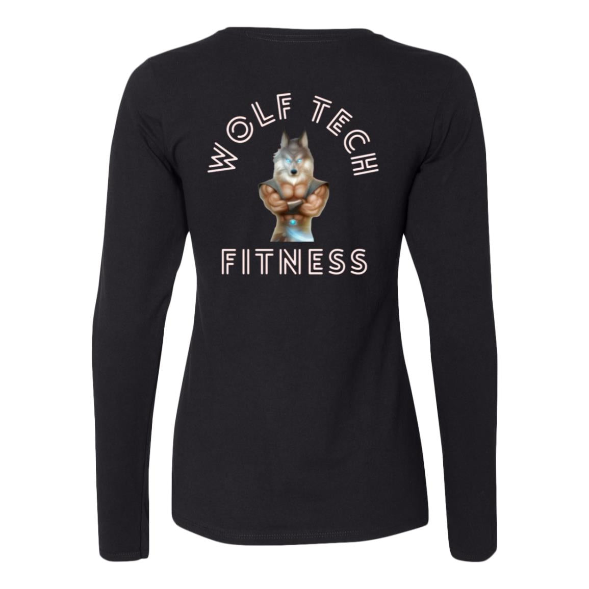 Wolf Tech Fitness Ladies’ Essential Dri-Power Long Sleeve Tee Back Logo (64LTTX)