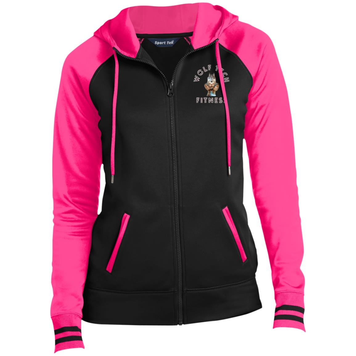 Wolf Tech Fitness Ladies' Sport-Wick® Full-Zip Hooded Jacket (LST236)